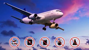 لیست اشیای ممنوعه در هواپیما
